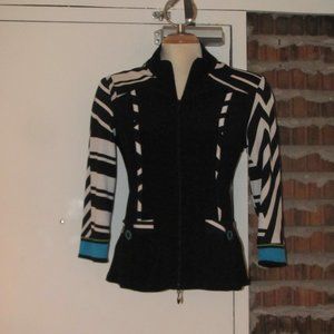Joseph Ribkoff Jacket Cardigan Top Size 8 Zipper